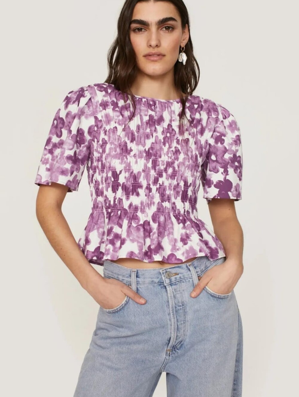 Rails Rosie Iris Watercolor Floral, size Small